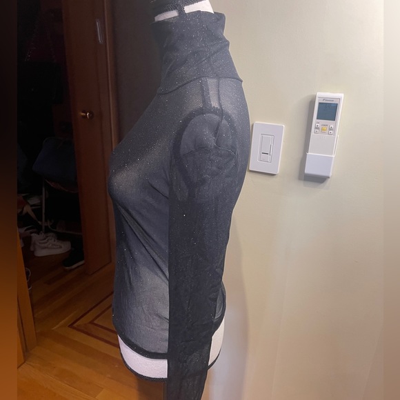 La petite Francaise Women’s sheer top turtleneck lurex sparkly Sz S/M - Picture 10 of 16